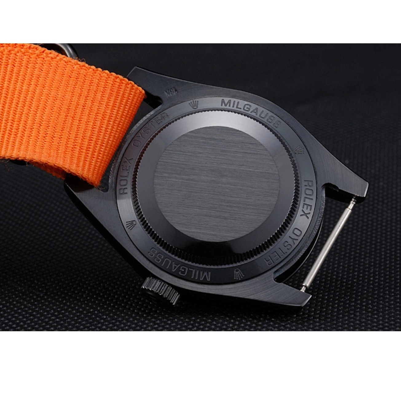 Aaa replica watch Milgauss Strap Rolex Bamford Orange Nylon 622003 0514